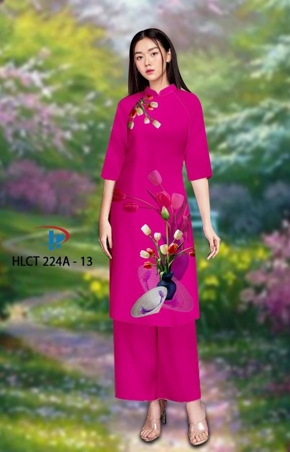 Vải Áo Dài Cách Tân Hoa Ly AD HLCT224A 2